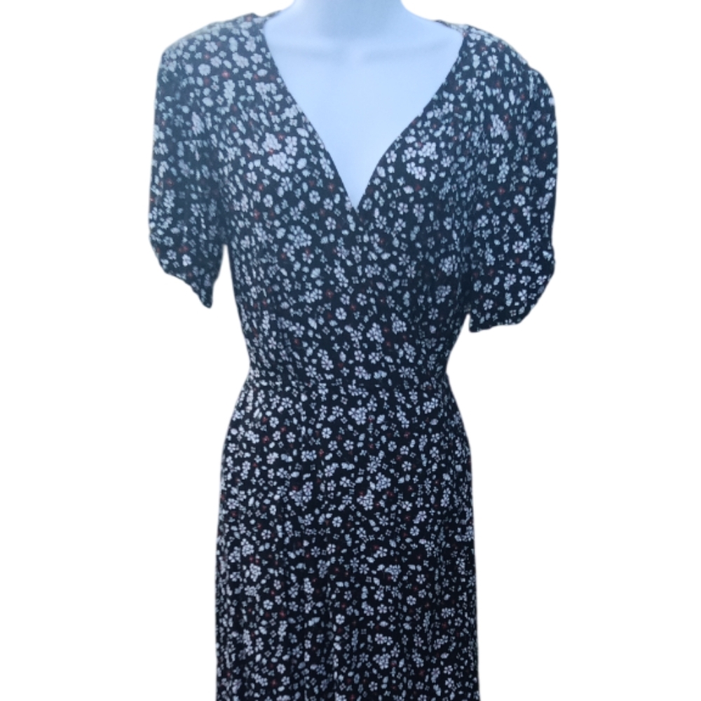 MINKPINK Black Floral Long Sleeve Dress